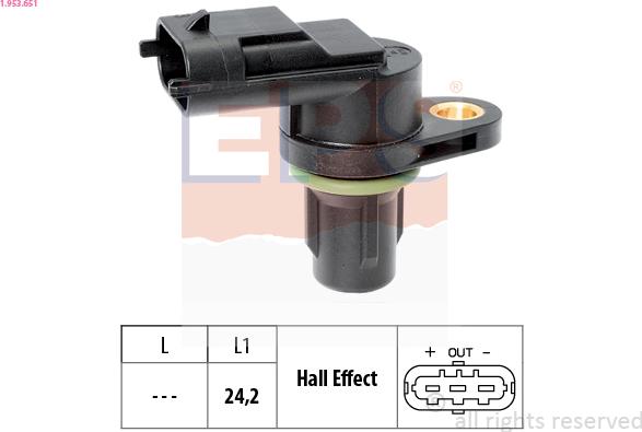 EPS 1.953.651 - Camshaft position Sensor car-mod.net