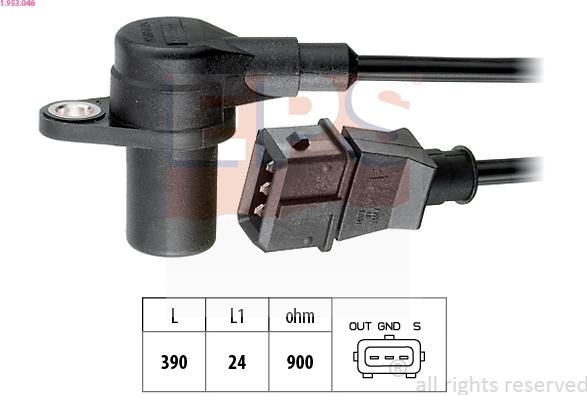 EPS 1.953.046 - Crankshaft position sensor, RPM car-mod.net