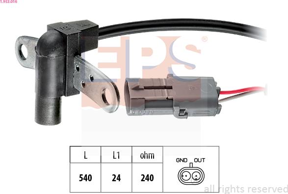 EPS 1.953.016 - Crankshaft position sensor, RPM car-mod.net