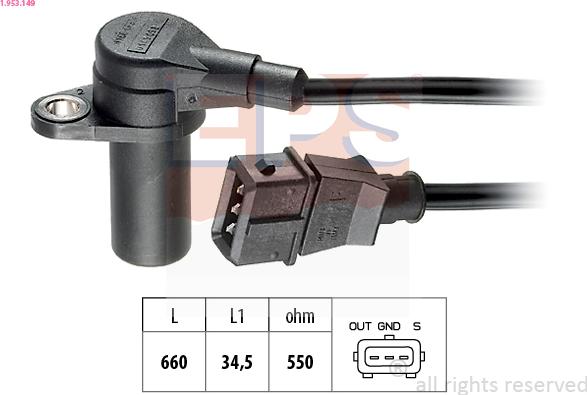 EPS 1.953.149 - Crankshaft position sensor, RPM car-mod.net