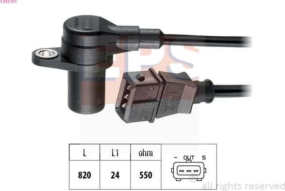 EPS 1.953.151 - Crankshaft position sensor, RPM car-mod.net