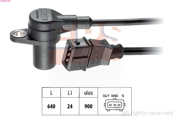 EPS 1.953.132 - Crankshaft position sensor, RPM car-mod.net