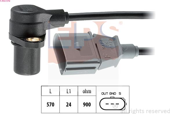 EPS 1.953.172 - Crankshaft position sensor, RPM car-mod.net