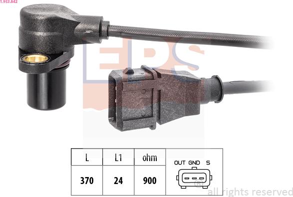 EPS 1.953.842 - Crankshaft position sensor, RPM car-mod.net