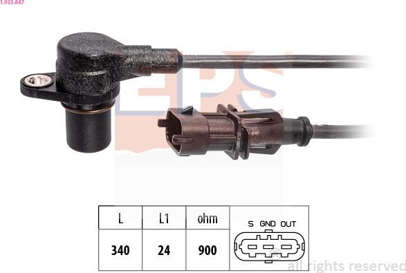 EPS 1.953.847 - Crankshaft position sensor, RPM car-mod.net