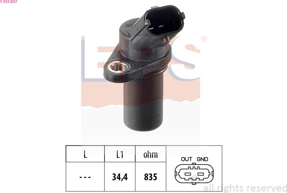 EPS 1.953.837 - Crankshaft position sensor, RPM car-mod.net