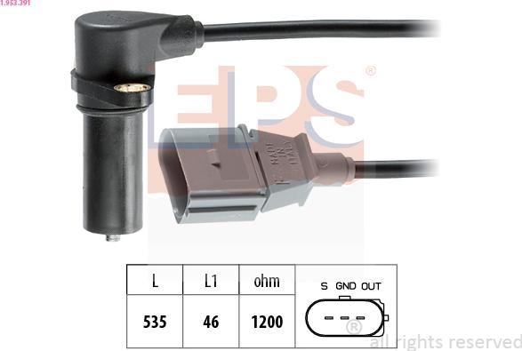 EPS 1.953.391 - Crankshaft position sensor, RPM car-mod.net