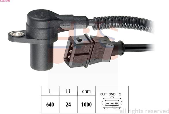 EPS 1.953.301 - Crankshaft position sensor, RPM car-mod.net