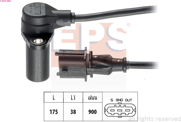 EPS 1.953.382 - Crankshaft position sensor, RPM car-mod.net