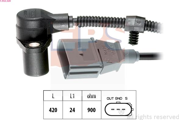 EPS 1.953.320 - Crankshaft position sensor, RPM car-mod.net