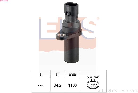 EPS 1.953.378 - Crankshaft position sensor, RPM car-mod.net