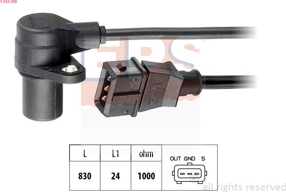 EPS 1.953.296 - Crankshaft position sensor, RPM car-mod.net