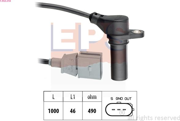 EPS 1.953.218 - Crankshaft position sensor, RPM car-mod.net