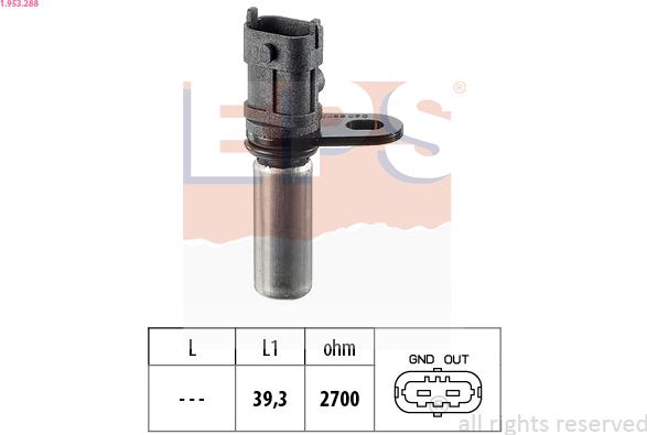 EPS 1.953.288 - Crankshaft position sensor, RPM car-mod.net