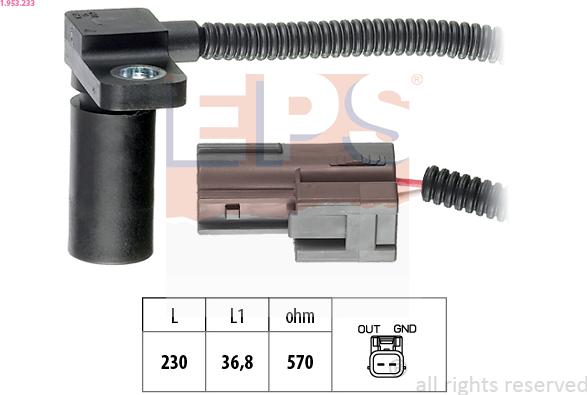 EPS 1.953.233 - RPM Sensor of AT, automatic transmission car-mod.net