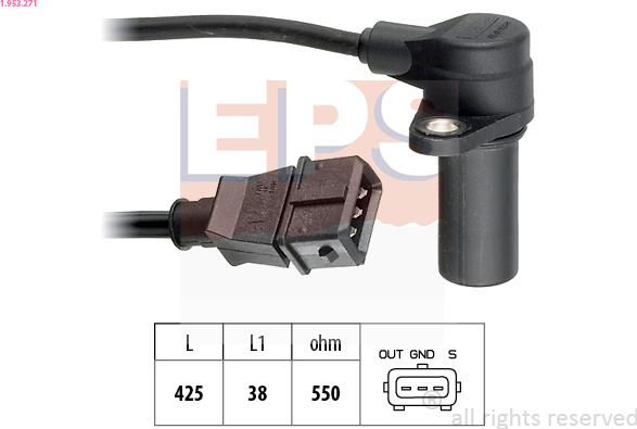 EPS 1.953.271 - Crankshaft position sensor, RPM car-mod.net
