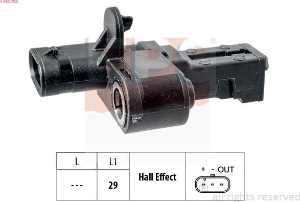 EPS 1.953.792 - Crankshaft position sensor, RPM car-mod.net