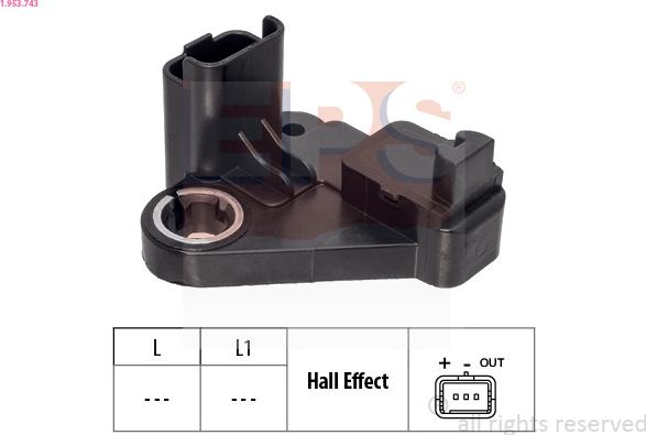 EPS 1.953.743 - Crankshaft position sensor, RPM car-mod.net