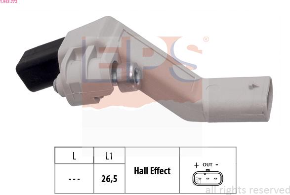 EPS 1.953.772 - Crankshaft position sensor, RPM car-mod.net