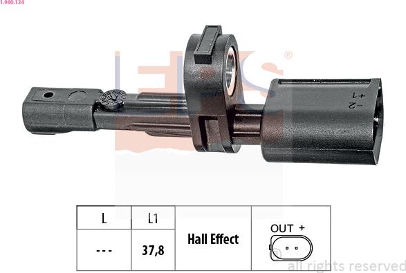 EPS 1.960.134 - ABS sensor, wheel speed car-mod.net