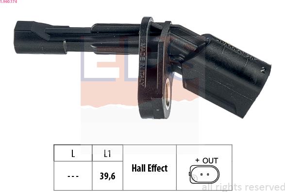 EPS 1.960.174 - ABS sensor, wheel speed car-mod.net