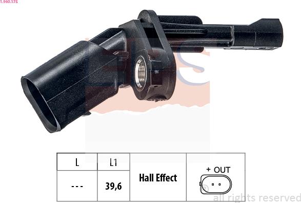 EPS 1.960.175 - ABS sensor, wheel speed car-mod.net