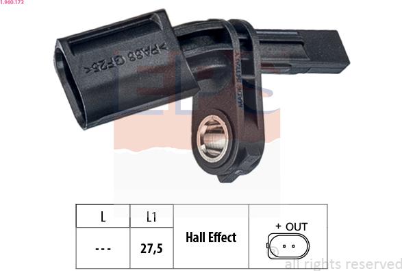 EPS 1.960.173 - ABS sensor, wheel speed car-mod.net