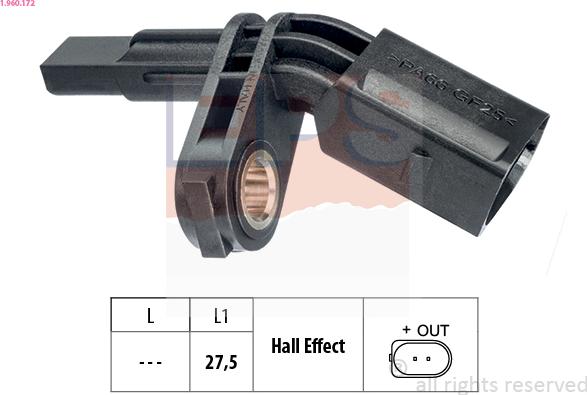 EPS 1.960.172 - ABS sensor, wheel speed car-mod.net