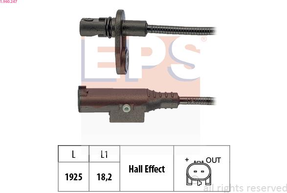 EPS 1.960.247 - ABS sensor, wheel speed car-mod.net