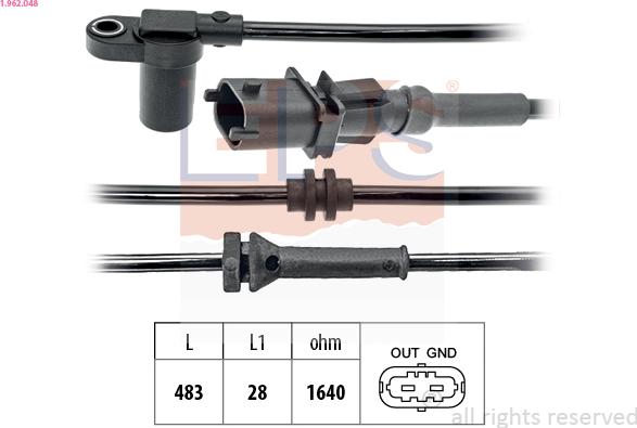 EPS 1.962.048 - ABS sensor, wheel speed car-mod.net