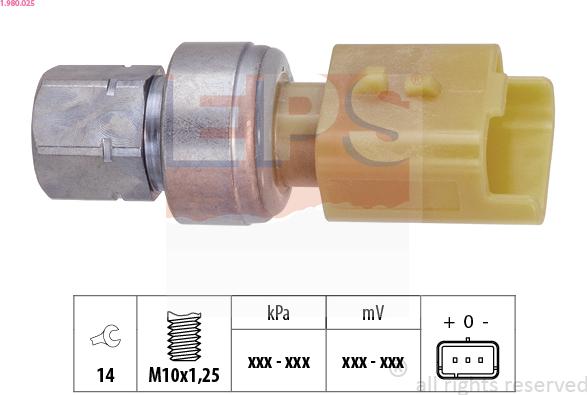 EPS 1.980.025 - Pressure Switch, air conditioning car-mod.net