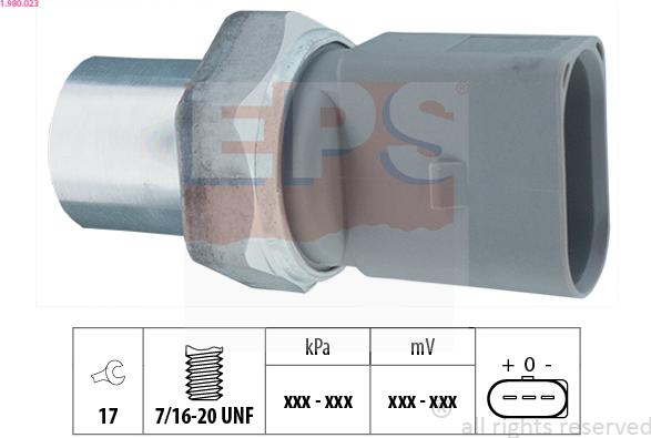EPS 1.980.023 - Pressure Switch, air conditioning car-mod.net