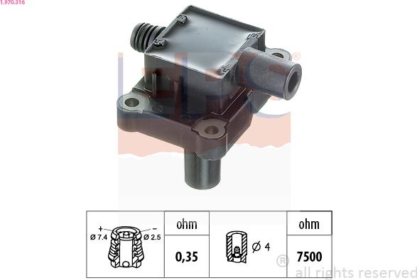 EPS 1.970.316 - Ignition Coil car-mod.net