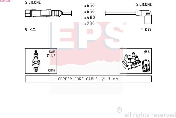 EPS 1.501.585 - Ignition Cable Kit car-mod.net
