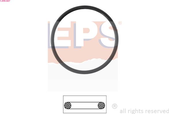 EPS 1.890.687 - Gasket, thermostat car-mod.net