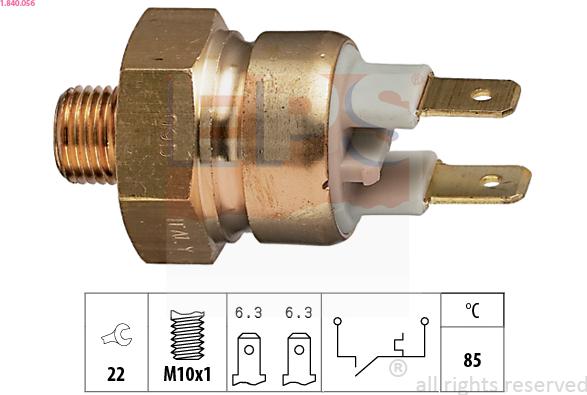 EPS 1.840.056 - Coolant temperature Sensor car-mod.net