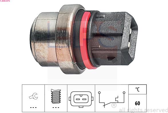 EPS 1.840.075 - Coolant temperature Sensor car-mod.net