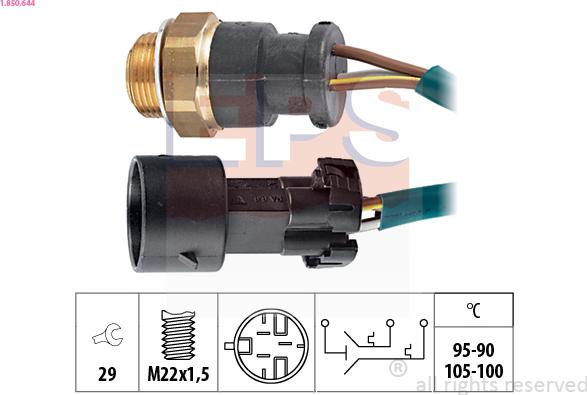 EPS 1.850.644 - Temperature Switch, radiator / air conditioner fan car-mod.net