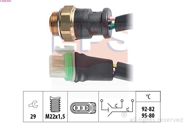 EPS 1.850.656 - Temperature Switch, radiator / air conditioner fan car-mod.net