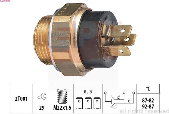 EPS 1.850.606 - Temperature Switch, radiator / air conditioner fan car-mod.net