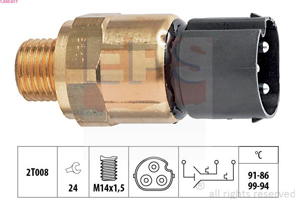 EPS 1-850-617 - Temperature Switch, radiator / air conditioner fan car-mod.net