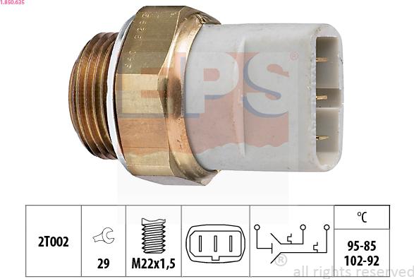 EPS 1-850-635 - Temperature Switch, radiator / air conditioner fan car-mod.net