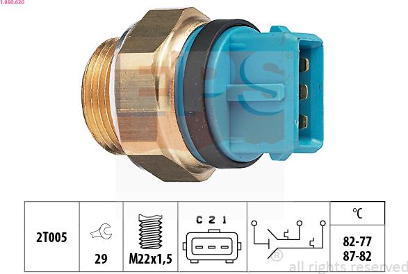 EPS 1-850-630 - Temperature Switch, radiator / air conditioner fan car-mod.net