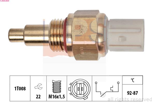 EPS 1.850.050 - Temperature Switch, radiator / air conditioner fan car-mod.net