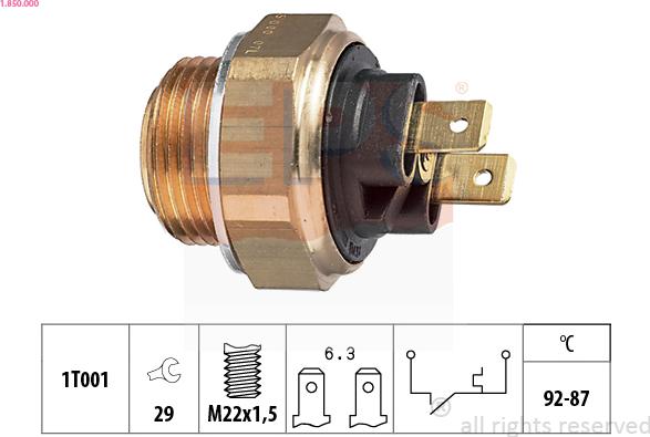 EPS 1.850.000 - Temperature Switch, radiator / air conditioner fan car-mod.net