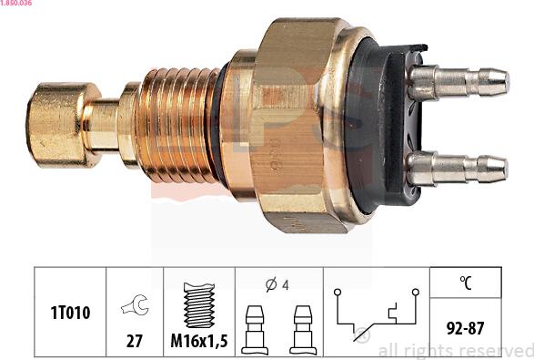 EPS 1.850.036 - Temperature Switch, radiator / air conditioner fan car-mod.net