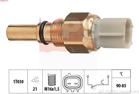 EPS 1.850.151 - Temperature Switch, radiator / air conditioner fan car-mod.net
