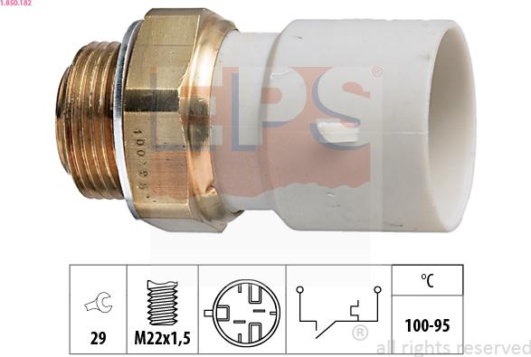 EPS 1.850.182 - Temperature Switch, radiator / air conditioner fan car-mod.net