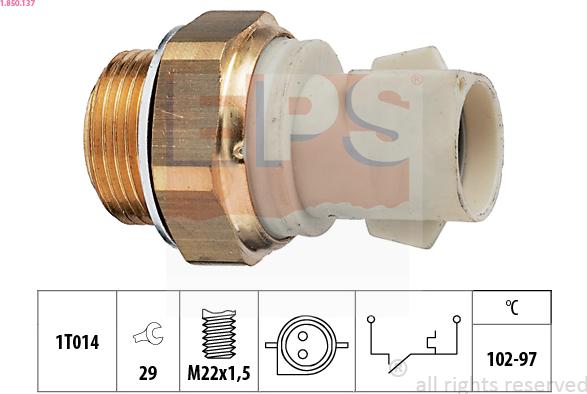 EPS 1.850.137 - Temperature Switch, radiator / air conditioner fan car-mod.net