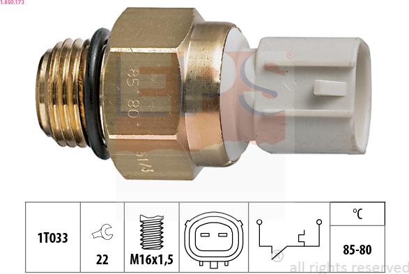 EPS 1.850.173 - Temperature Switch, radiator / air conditioner fan car-mod.net
